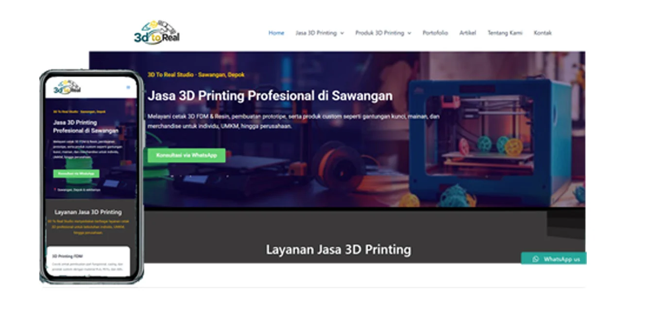 Website Percetakan 3D Printing