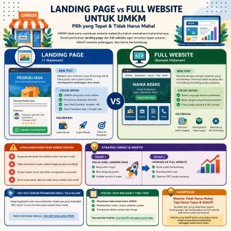 Landing page vs full website untuk UMKM
