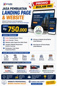 promo landing page website hanya 750 ribu Jakarta Timur